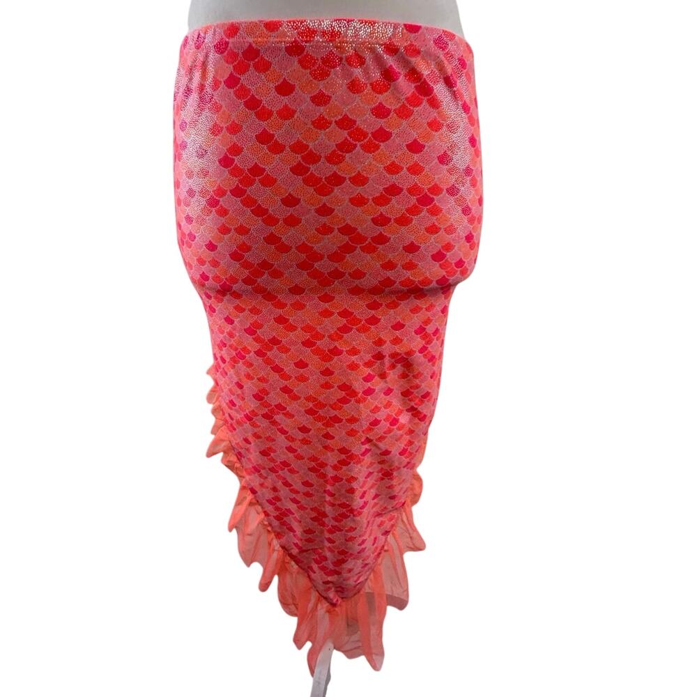 SKU3048 Wonder Nation Girls' Pink & Orange Mermaid Costume Skirt Size 14-16 (XL)